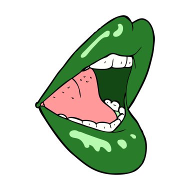 Cadılar Bayramı ağzı cartoon