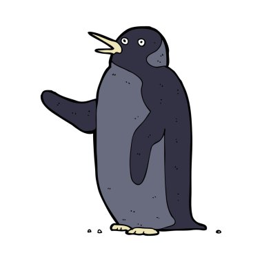 sallayarak karikatür penguen