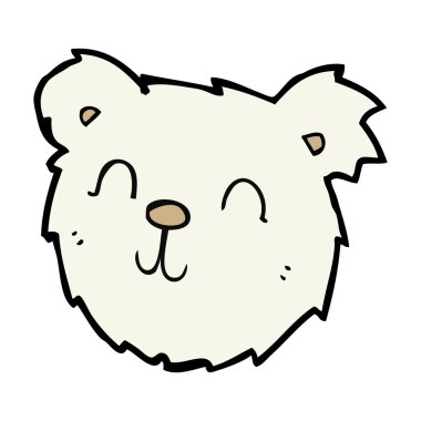 karikatür mutlu polar bear yüz