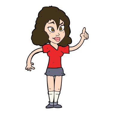 Çizgi filmlerdeki gibi güzel bir kadın