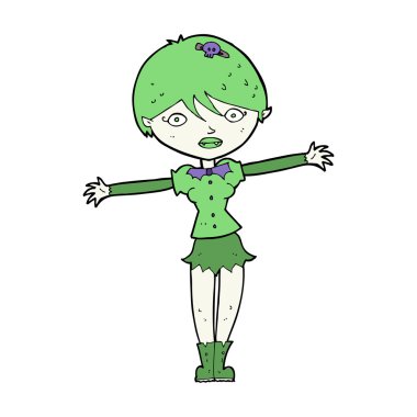 karikatür vampir kız