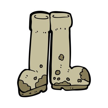 karikatür çamurlu botları