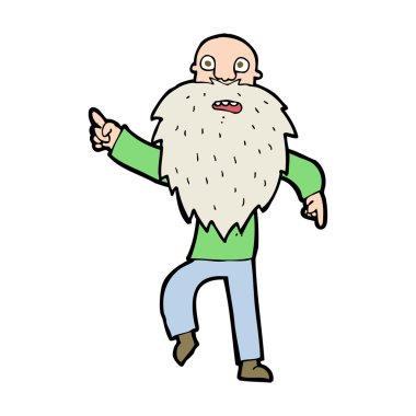 Çizgi film stresli ihtiyar.