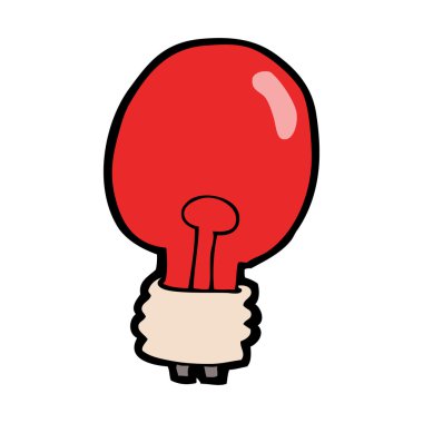 çizgi film kırmızı ampulü