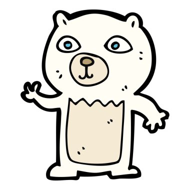 karikatür sallayarak kutupsal ayı yavrusu