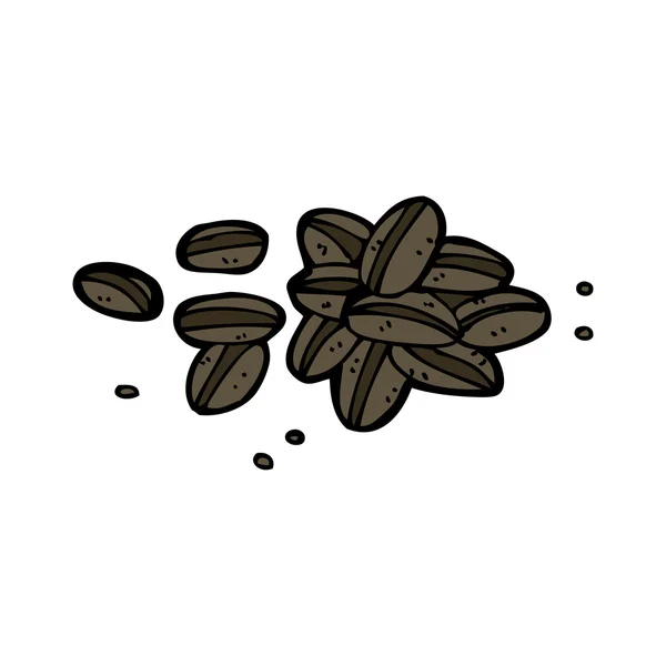 漫画のコーヒー豆 — ストックベクタ