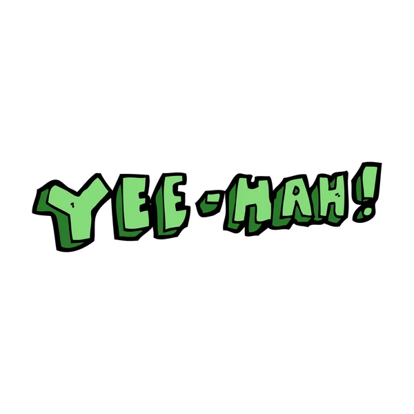 Cartoon yeehah symbool — Stockvector