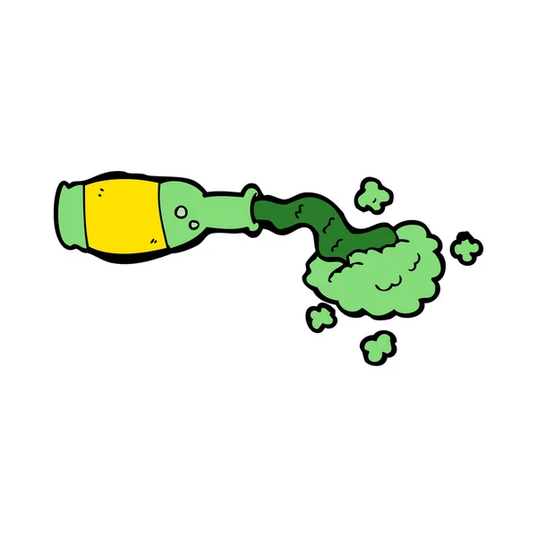 Cartoon gemorste groene potion — Stockvector