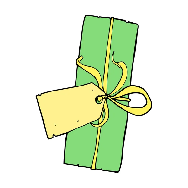 Regalo de Navidad de dibujos animados — Vector de stock