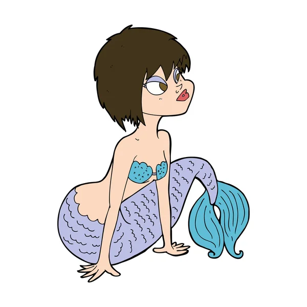 Karikatur hübsche Meerjungfrau — Stockvektor