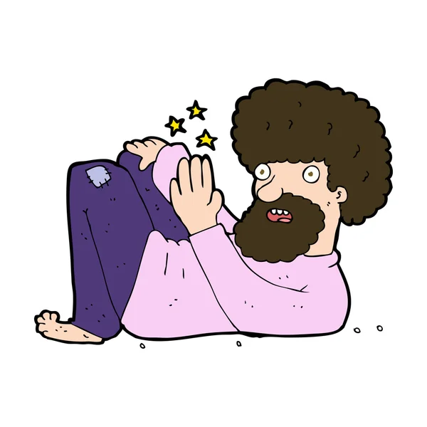 Cartoon hippie man — Stockvector
