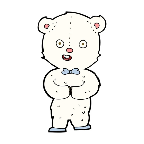 Teddy polar bear cartoon — Stockvector