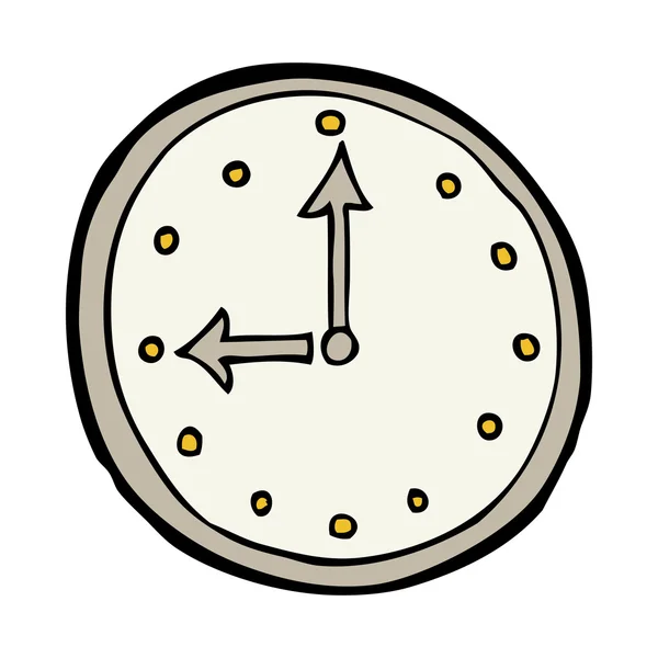 Símbolo del reloj de dibujos animados — Archivo Imágenes Vectoriales