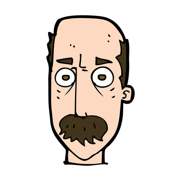 Cartoon man with mustache — Stock Vector