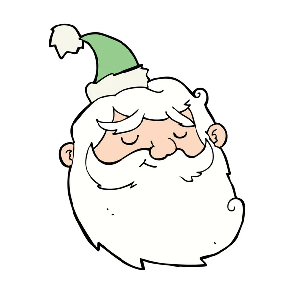 Desenho animado santa claus rosto — Vetor de Stock