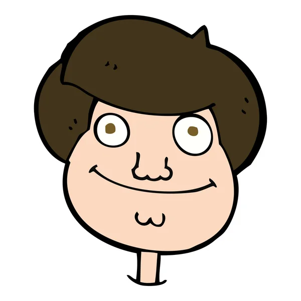 Cartoon gelukkig boy's gezicht — Stockvector