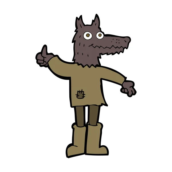Cartoon wolf man — Stock Vector
