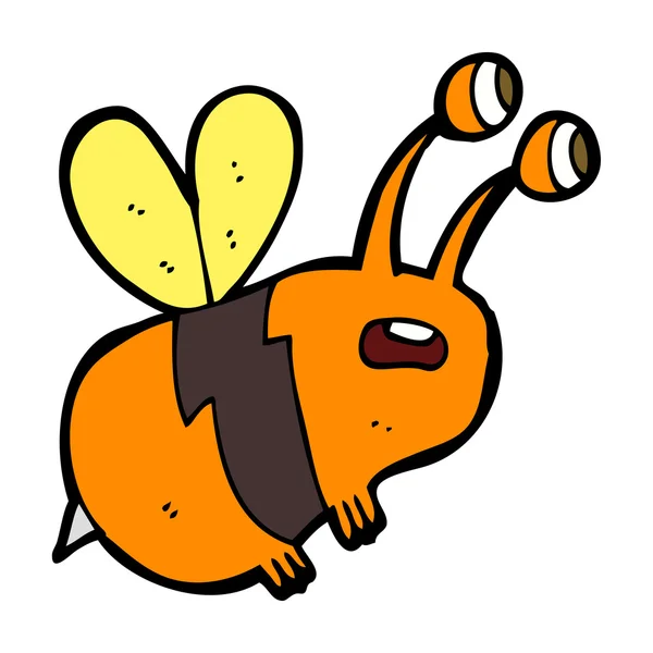 Cartone animato spaventato ape — Vettoriale Stock