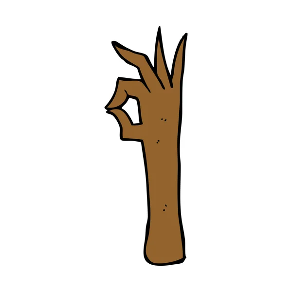 Мультфільм добре рука жест — стоковий вектор