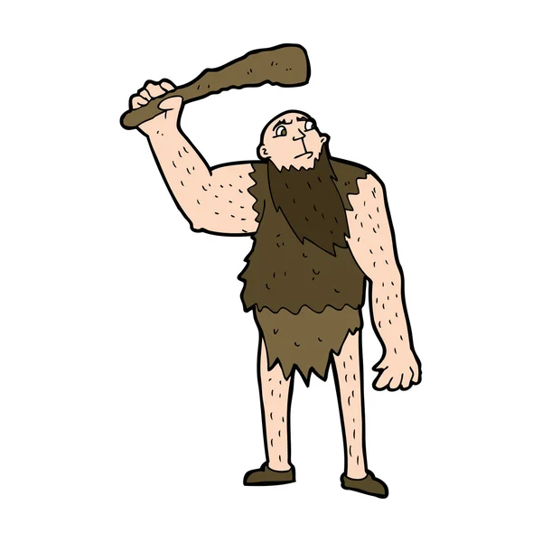 Cartone animato Neanderthal — Vettoriale Stock
