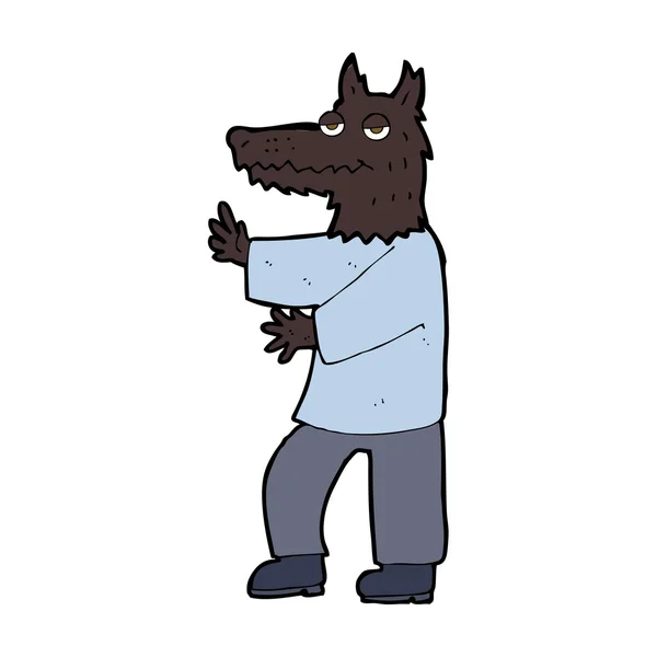 Loup-garou dessin animé — Image vectorielle
