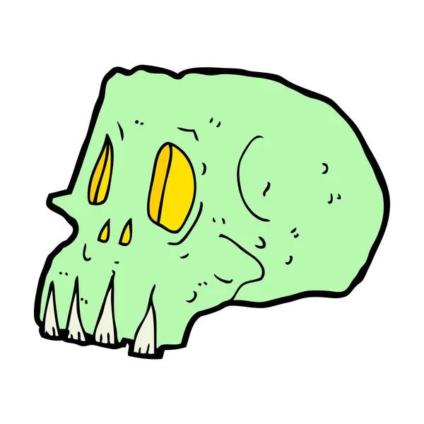 Kreslený strašidelné lebka — Stockový vektor