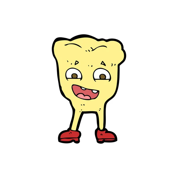 Kreslený žlutý zub — Stockový vektor