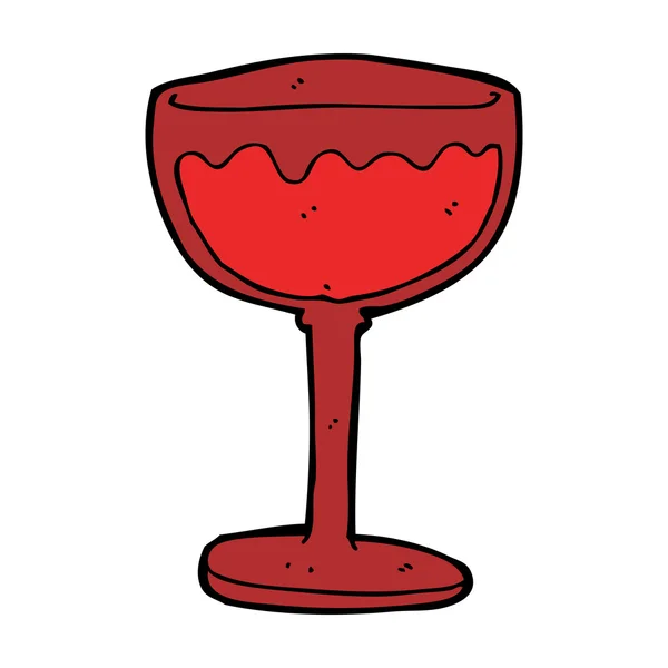 Copa de dibujos animados de vino tinto — Archivo Imágenes Vectoriales