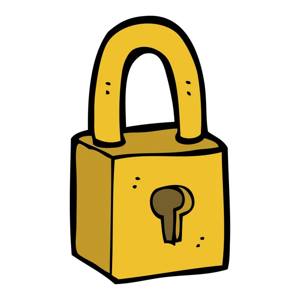 Cartoon padlock — Stock Vector