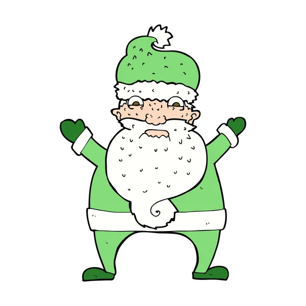 Cartoon stressed out santa — Stock Vector