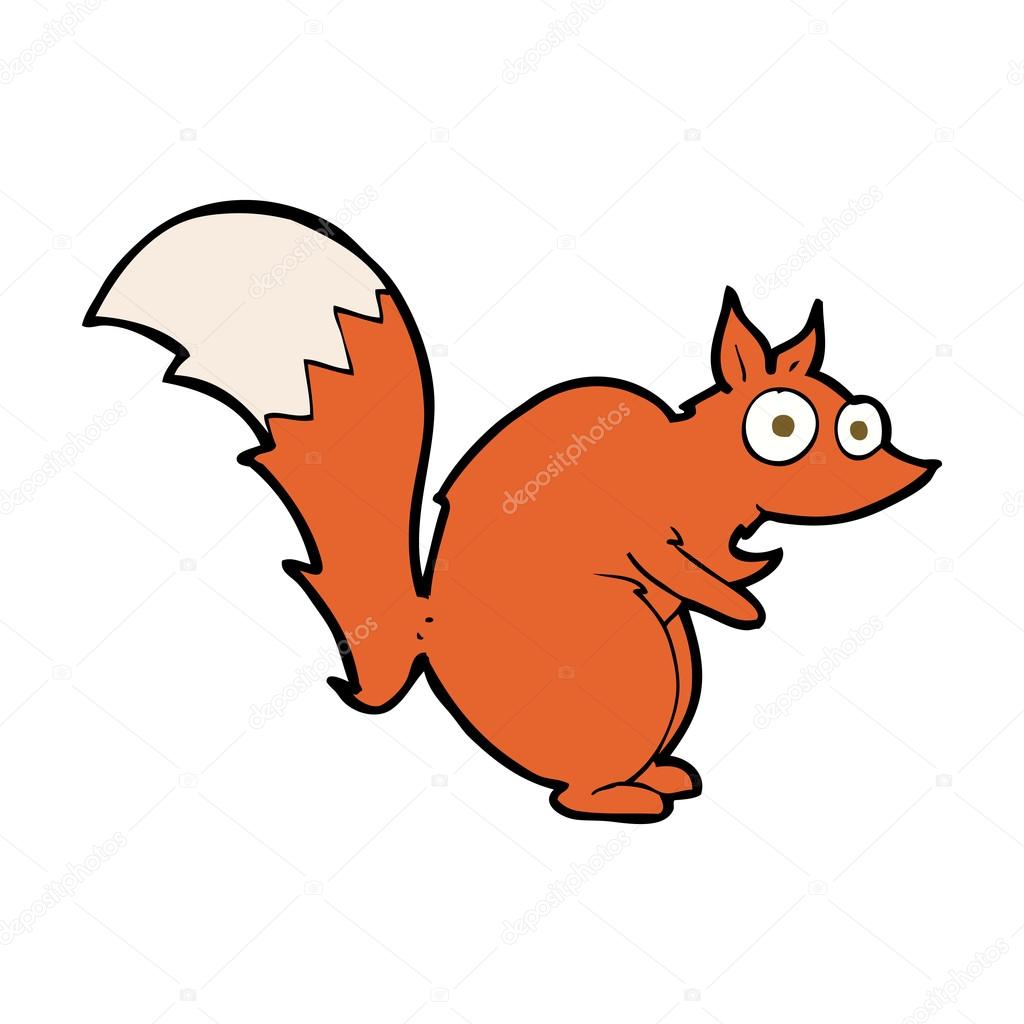 Funny startled squirrel cartoon Stock Vector Image by ©lineartestpilot