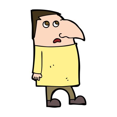 endişeli adam çizgi film