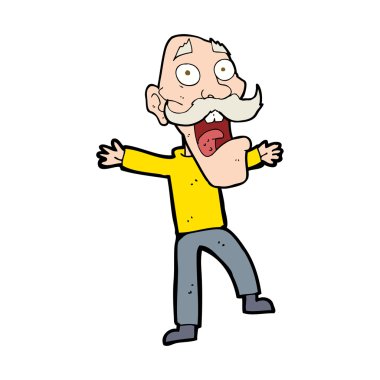 Çizgi film yaşlı adamı şok etti.