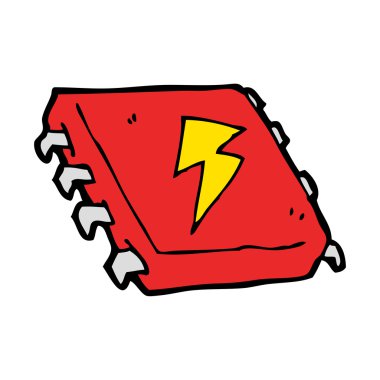 karikatür bilgisayar çipi