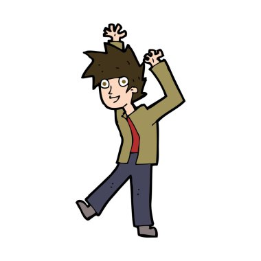 çizgi film heyecanlı çocuk