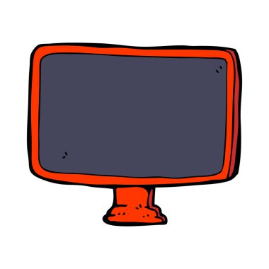 karikatür bilgisayar ekranı