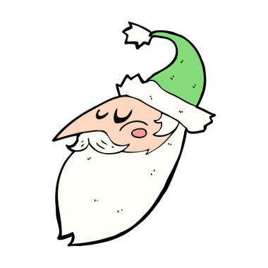 Santa face karikatür