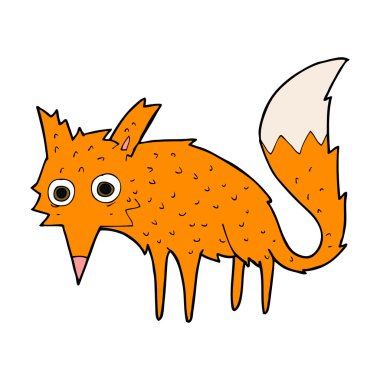 Komik tilki çizgi filmi.