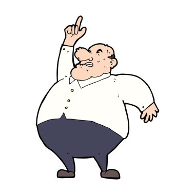 Çizgi film büyük şişko patron.