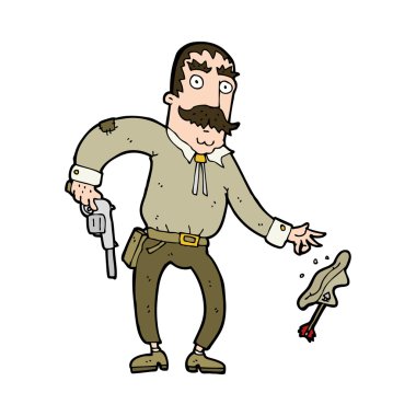 Vahşi batı kovboyu çizgi filmi.