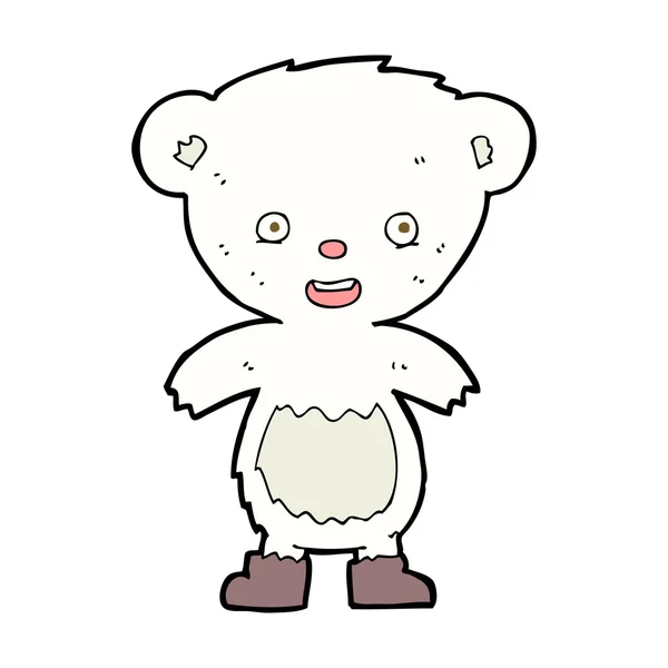 Мультяшний білий ведмідь дитина — стоковий вектор