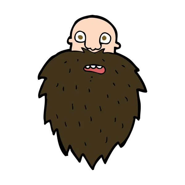 Dessin animé homme barbu — Image vectorielle