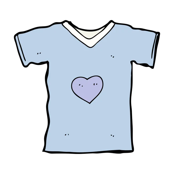 Καρτούν t πουκάμισο με καρδιά αγάπη — Διανυσματικό Αρχείο