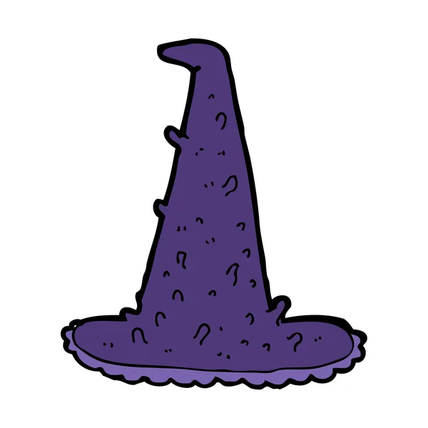 Dibujos animados espeluznante sombrero de bruja — Vector de stock