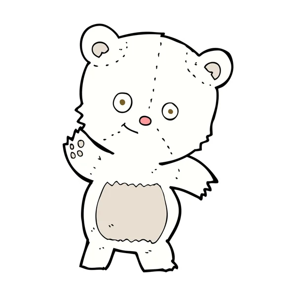 Lindo oso polar de dibujos animados — Archivo Imágenes Vectoriales