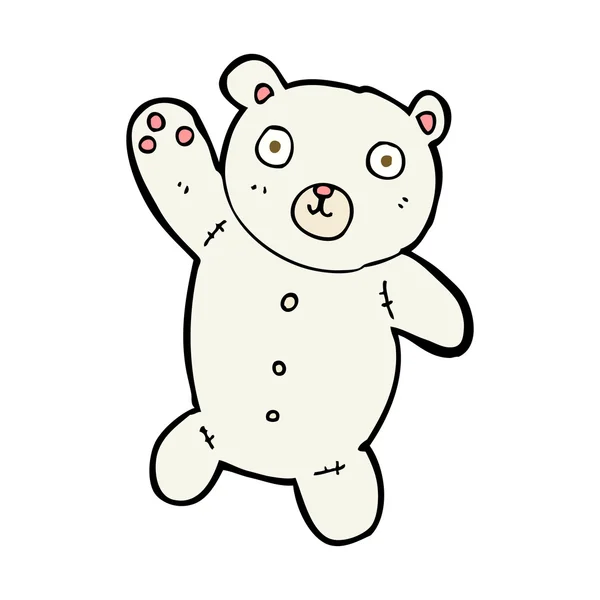 Dibujos animados lindo oso de peluche polar — Archivo Imágenes Vectoriales