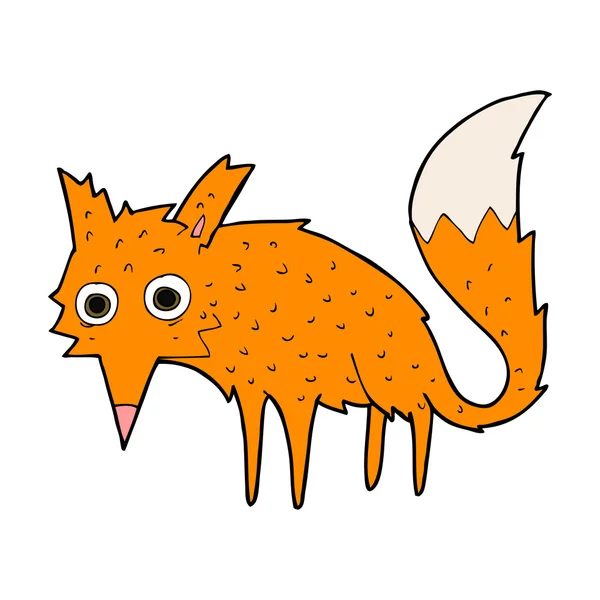 Funny cartoon fox — Stock Vector