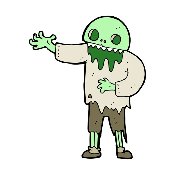 Zombie assustador dos desenhos animados — Vetor de Stock