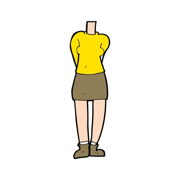 Karikatur weiblicher Körper — Stockvektor
