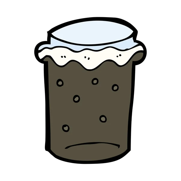 Cartoon glass of stout beer — Stock Vector